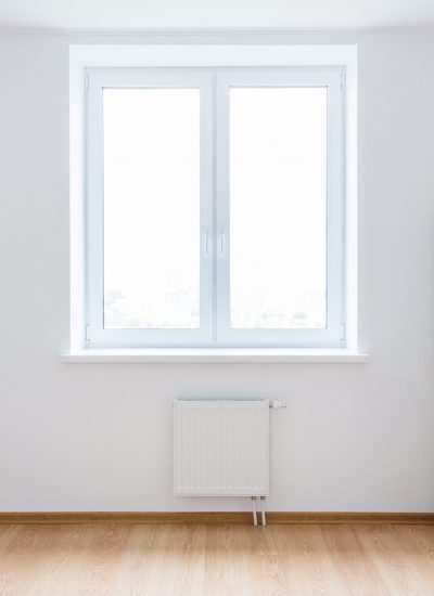 white empty room with window